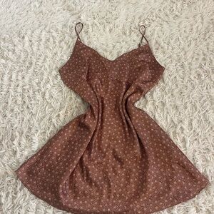 Abercrombie & Fitch Brown Printed Slip Dress XL